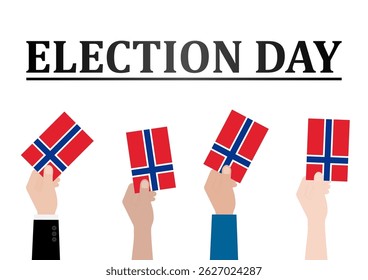 Election in the Norway. Election Concept. Vector Illustration.