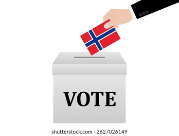 Election in the Norway. Election Concept. Vector Illustration.