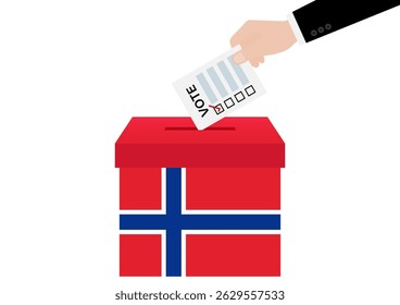 Election in the Norway. Election Concept. Vector Illustration.