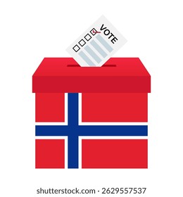Election in the Norway. Election Concept. Vector Illustration.