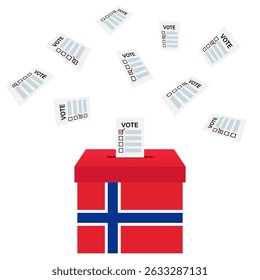 Election in the Norway. Election Concept. Vector Illustration.
