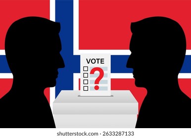 Election in the Norway. Election Concept. Vector Illustration.