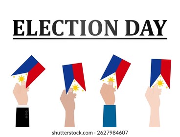Elecciones en Filipinas. Concepto electoral. Ilustración vectorial.