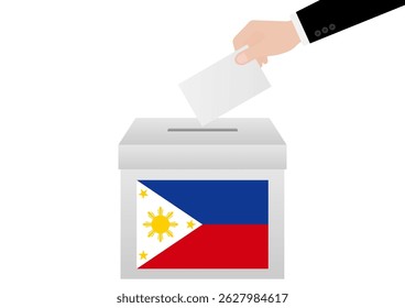 Elecciones en Filipinas. Concepto electoral. Ilustración vectorial.