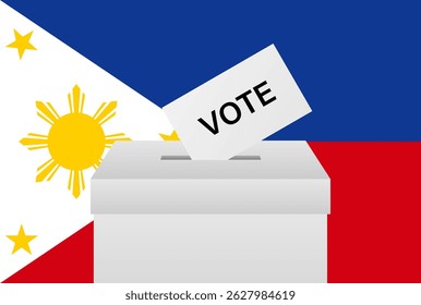 Eleições nas Filipinas. Conceito de Eleição. Ilustração de vetor.