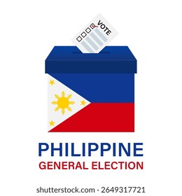Eleições nas Filipinas. Conceito de Eleição. Ilustração de vetor.	
