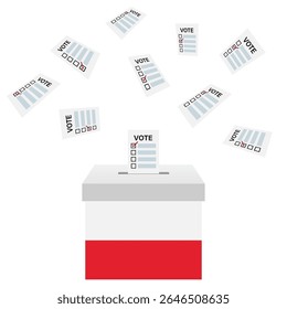 Eleições na Polônia. Conceito de Eleição. Ilustração de vetor.