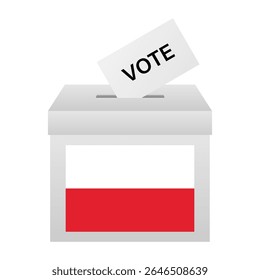 Eleições na Polônia. Conceito de Eleição. Ilustração de vetor.