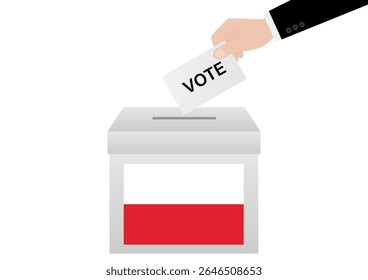 Eleições na Polônia. Conceito de Eleição. Ilustração de vetor.