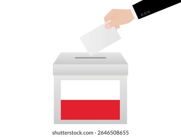 Eleições na Polônia. Conceito de Eleição. Ilustração de vetor.