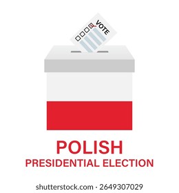 Eleições na Polônia. Conceito de Eleição. Ilustração de vetor.