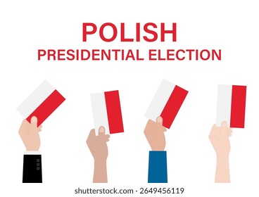 Eleições na Polônia. Conceito de Eleição. Ilustração de vetor.