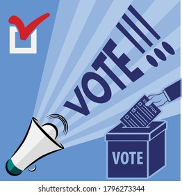 Election poster design concept. Vector illustration