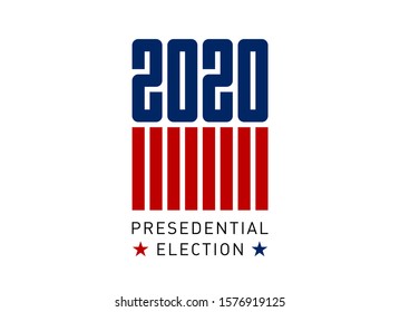 Election Poster inviting to vote. Banner for the United States presidential election in 2020. Vector flyer.