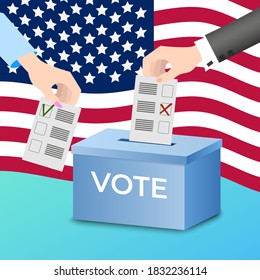 Election of the President of the United States.Banner,poster ,leaflet dedicated to the us presidential election and election campaign.Flat vector illustration.