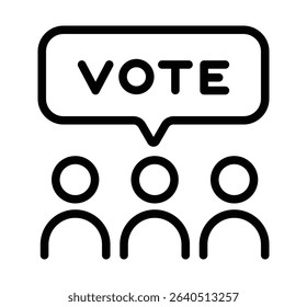 Election referendum icon.
Illustration of the voice of the people.