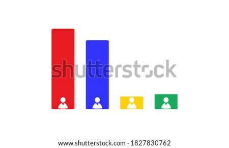 election result red candidate win, vector illustration