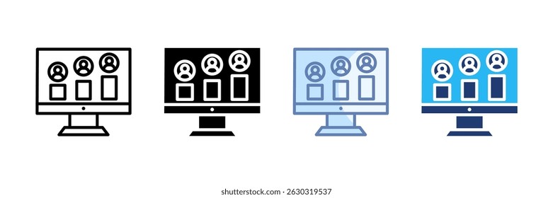 Election Results Icon Set Multiple Style Collection