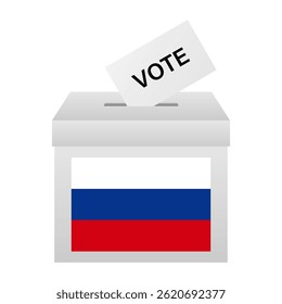 Elecciones en Rusia. Concepto electoral. Ilustración vectorial.