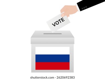 Eleições na Rússia. Conceito de Eleição. Ilustração de vetor.