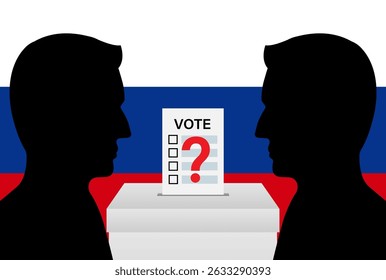 Election in the Russia. Election Concept. Vector Illustration.