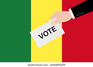 Elecciones en Senegal. Concepto electoral. Ilustración vectorial.