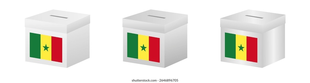 Elecciones en Senegal. Concepto electoral. Ilustración vectorial.