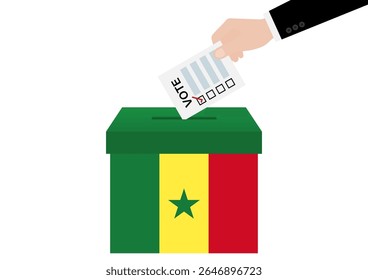 Election in Senegal. Election Concept. Vector Illustration.