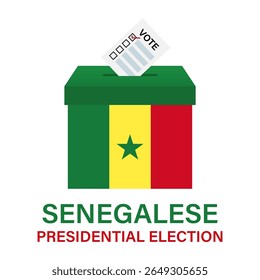 Eleições no Senegal. Conceito de Eleição. Ilustração de vetor.