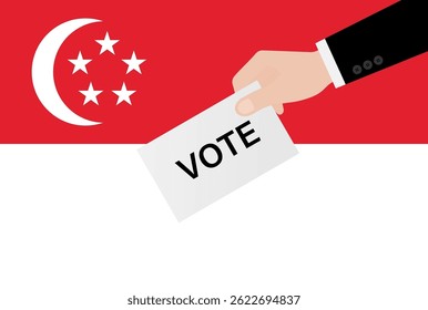 Election in the Singapore. Election Concept. Vector Illustration.