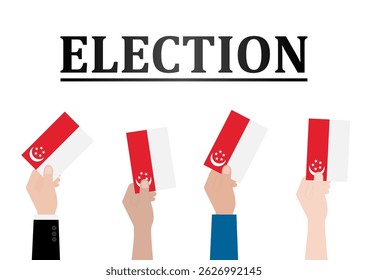Election in the Singapore. Election Concept. Vector Illustration.