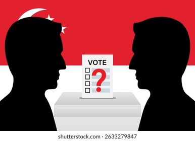 Election in the Singapore. Election Concept. Vector Illustration.