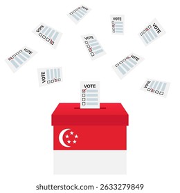 Election in the Singapore. Election Concept. Vector Illustration.