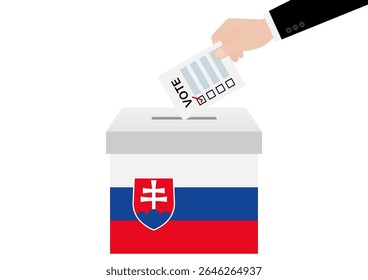 Elecciones en Eslovaquia. Concepto electoral. Ilustración vectorial.