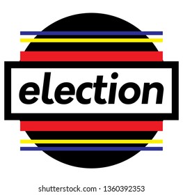 ELECTION stamp on white