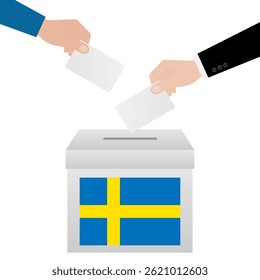 Election in the Sweden. Election Concept. Vector Illustration.