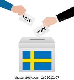Election in the Sweden. Election Concept. Vector Illustration.