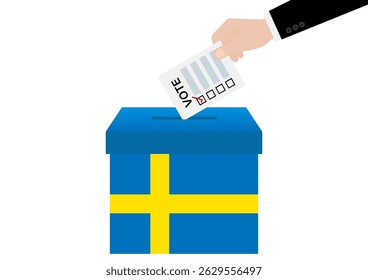 Election in the Sweden. Election Concept. Vector Illustration.