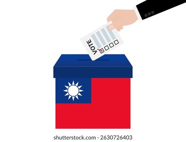 Election in Taiwan. Election Concept. Vector Illustration.