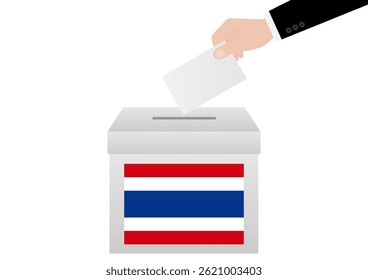 Elecciones en Tailandia. Concepto electoral. Ilustración vectorial.