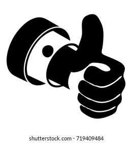 Election thumb up icon. Simple illustration of election thumb up vector icon for web design isolated on white background