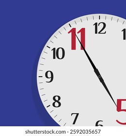 Election time, date. American elections. Flat vector illustration isolated on blue background.