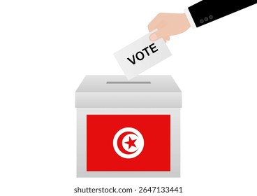 Election in Tunisia. Election Concept. Vector Illustration.
