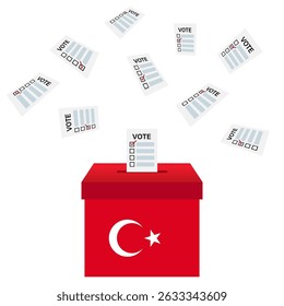 Eleições na Turquia. Conceito de Eleição. Ilustração de vetor.