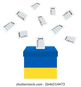 Election in Ukraine. Election Concept. Vector Illustration.
