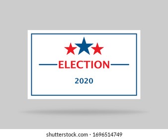 Election in United States in 2020. Vote for president in America. Presidential campaign in US. Voting for new government. Vector EPS 10.