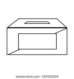 election urn isolated icon
