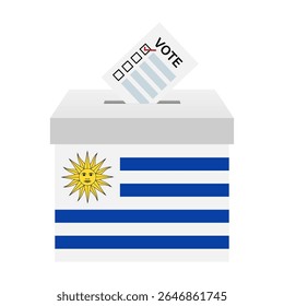 Eleições no Uruguai. Conceito de Eleição. Ilustração de vetor.