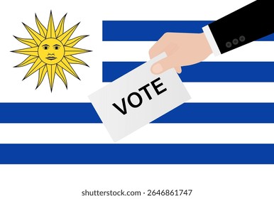 Eleições no Uruguai. Conceito de Eleição. Ilustração de vetor.