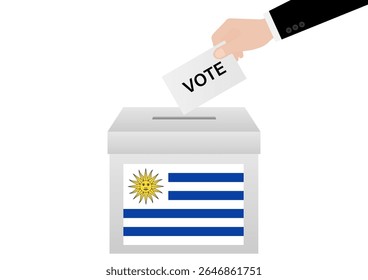 Eleições no Uruguai. Conceito de Eleição. Ilustração de vetor.